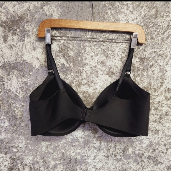 Warners Black Underwire T-Shirt Bra 40D Lightly Lined Plunge Lingerie 01356 - Picture 4 of 5